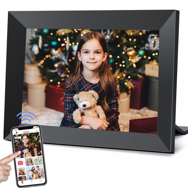 Frameo 10.1 inch black digital picture frame